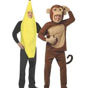Adult Banana And Monkey Couple Costumes<Oriental Trading Fashion