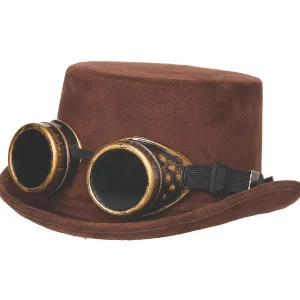 Adult Faux Suede Hat With Goggles<Oriental Trading Discount