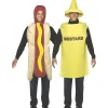 Adult Hot Dog And Mustard Couple Costumes<Oriental Trading Flash Sale