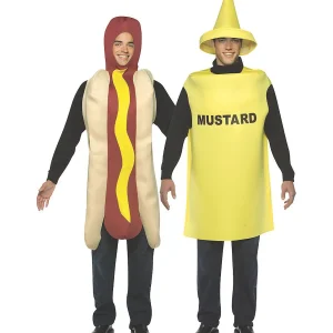 Adult Hot Dog And Mustard Couple Costumes<Oriental Trading Flash Sale