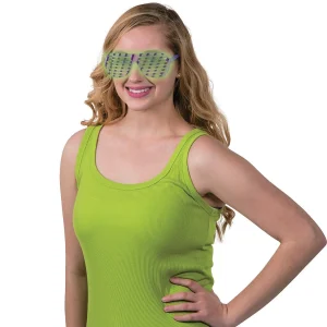 Oriental Trading Glow Jewelry*Adult's Bright Color Glow-In-The-Dark Shutter Glasses- 12 Pc.