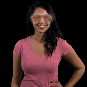 Oriental Trading Glow Jewelry*Adult's Bright Color Glow-In-The-Dark Shutter Glasses- 12 Pc.