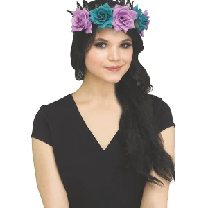 Adults Fantasy Fairy Floral Crown - Black And Purple<Oriental Trading New