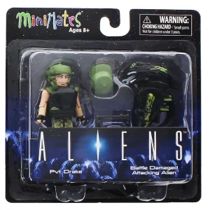 Oriental Trading Character Toys*Aliens Pvt. Drake & Battle Damaged Attacking Alien 2-Pack Series 1 Minimates