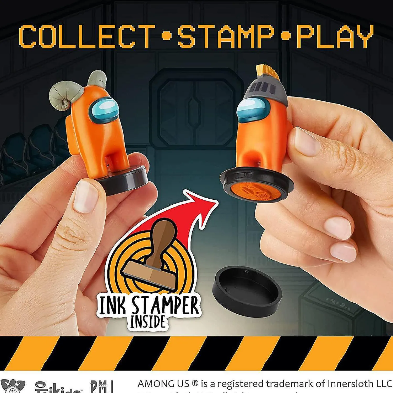 among_us_stampers_pk_crew_1.webp Oriental Trading Character Toys*Among Us Stampers 12Pk Crewmate Party Favor Cake Toppers Figure Set Pmi International