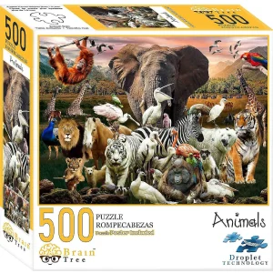 Oriental Trading Puzzles*Animal Jigsaw Unique Puzzles For Adults - Premium Quality - 500 Pieces