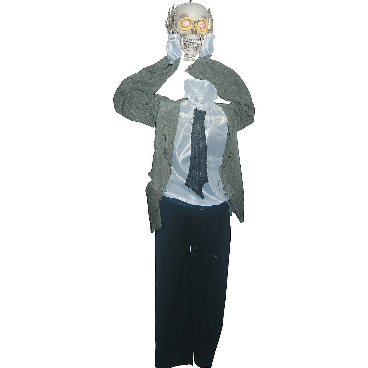 animated_hanging_skeleto_0.webp 60" Animated Hanging Skeleton With Detached Head Decoration<Oriental Trading Sale