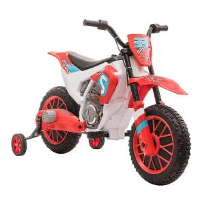 Aosom 12V Electric Motorcycle Dirt Bike Ride On W/ Training Wheels Red<Oriental Trading Store