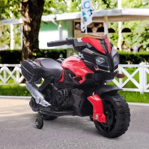 Aosom 6V Kids Motorcycle Dirt Bike Electric Battery Powered Ride On Toy Off Road Street Bike With Rechargeable Battery Pedal Headlights And Training Wheels Red<Oriental Trading Discount