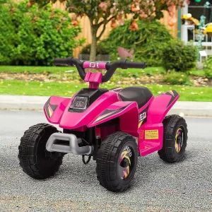 Aosom 6V Ride On Atv 4 Wheeler Electric Quad Vehicle W/Forward/ Reverse Switch 3-5Yrs Pink<Oriental Trading Best