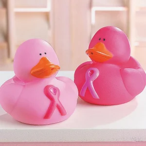 Oriental Trading Rubber Duckies*Awareness Ribbon Rubber Ducks - 12 Pc.