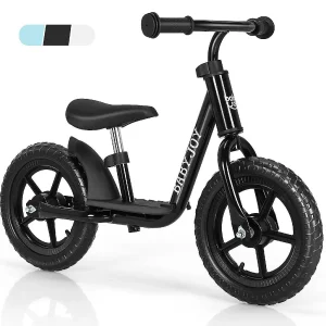 Babyjoy 11'' Kids Balance Bike W/ Footrest No Pedal Black<Oriental Trading Cheap