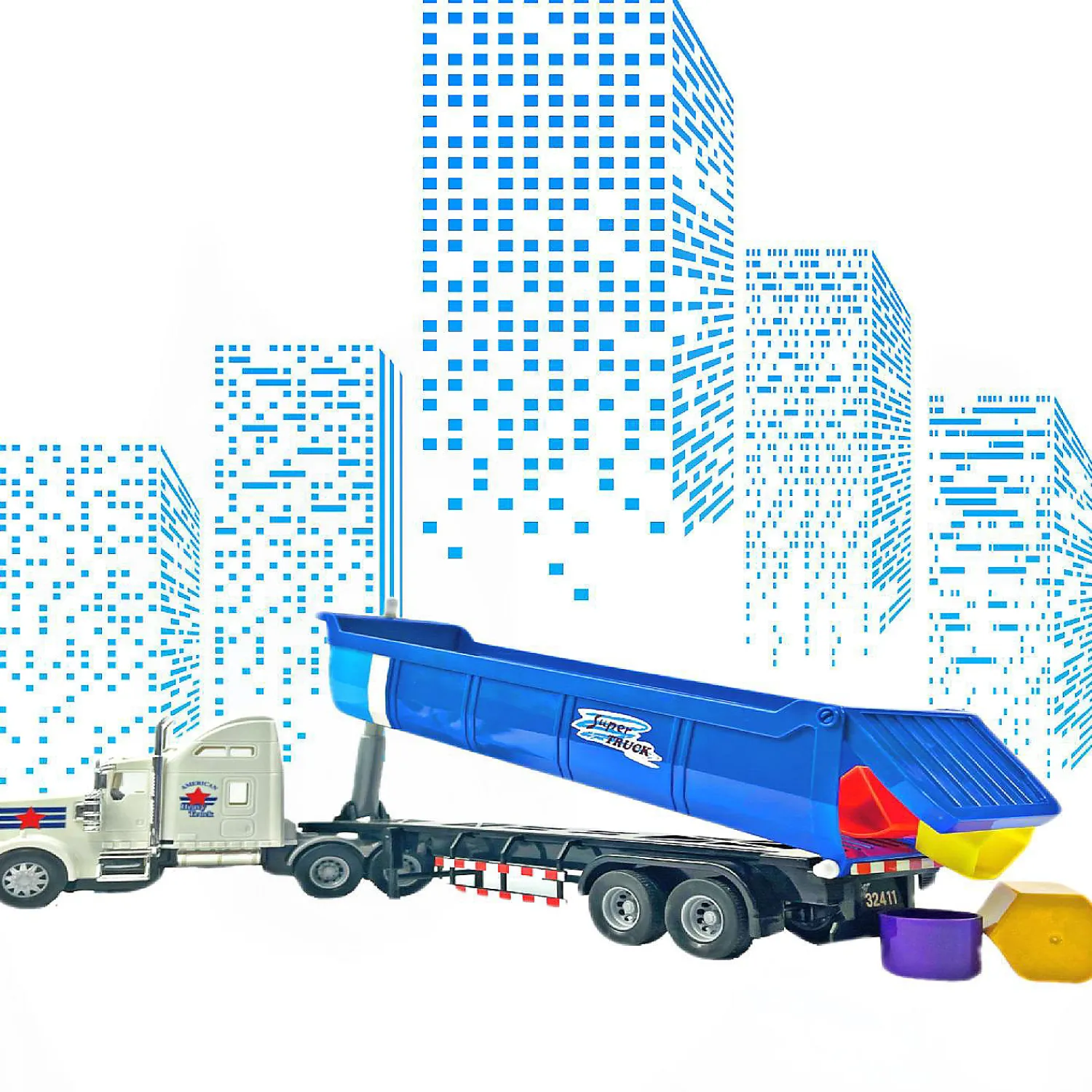 big_daddy_big_rig_heavy_d_0.webp Oriental Trading Toy Cars*Big Daddy Big Rig Heavy Duty Tractor Trailer Transport Series Dump Truck Tractor Trailer Long Haul Dump Truck