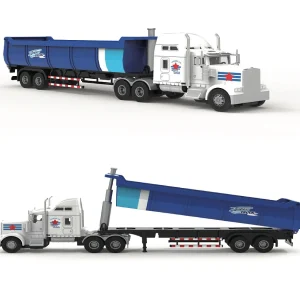 Oriental Trading Toy Cars*Big Daddy Big Rig Heavy Duty Tractor Trailer Transport Series Dump Truck Tractor Trailer Long Haul Dump Truck