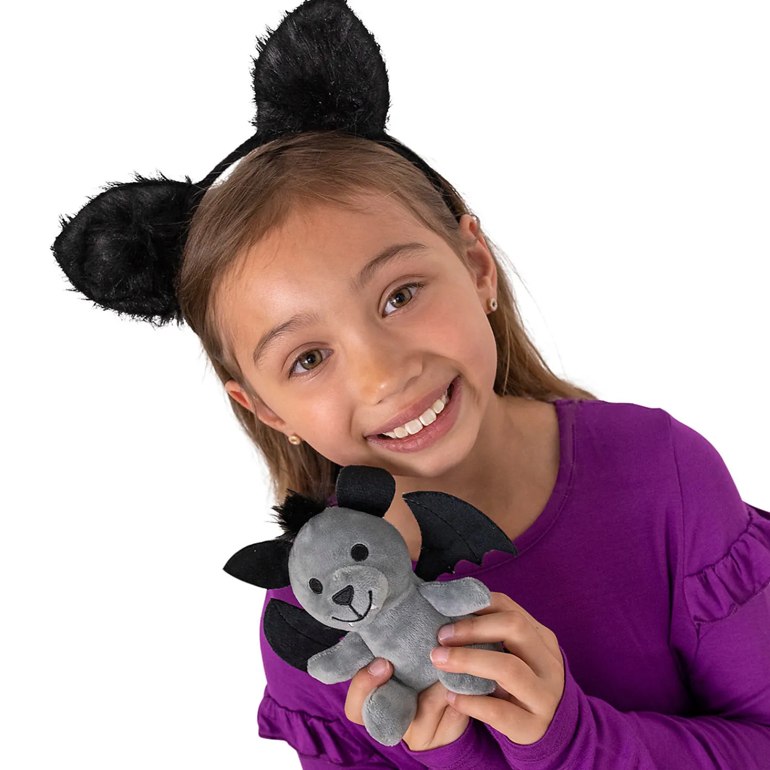black__gray_bat_stuffed_b_1-1.webp Oriental Trading Stuffed Animals & Plush Toys*Black & Gray Bat Stuffed Bear - 12 Pc.