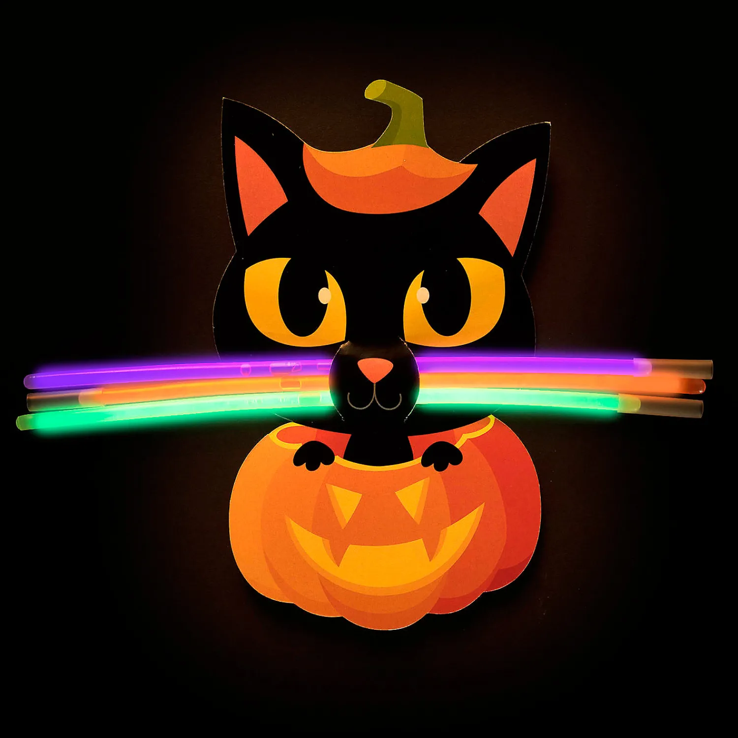 black_cat_glow_handout_ki_0.webp Black Cat Glow Handout Kit For 24<Oriental Trading Clearance