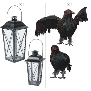 Black Lanterns & Crows Decorating Kit - 4 Pc.<Oriental Trading Hot