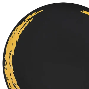 Black With Gold Moonlight Round Disposable Plastic Dinnerware Value Set (20 Settings)<Oriental Trading Shop