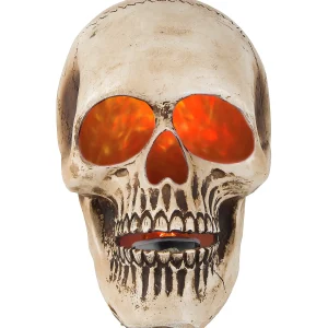 Blazing Scenes Realistic 10" Skull With Fire & Ice Lighted Decor<Oriental Trading Fashion