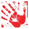 Bloody Handprint Luncheon Napkins - 16 Pc.<Oriental Trading Outlet