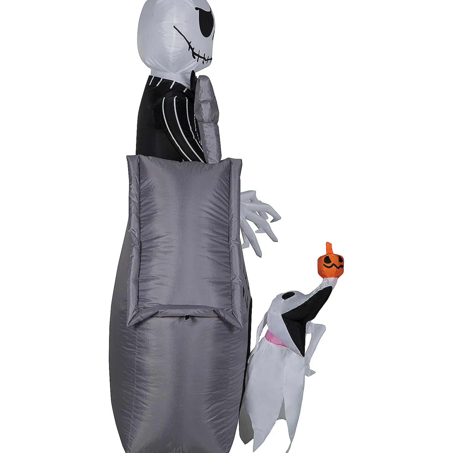 blow_up_inflatable_night_1.webp 60" Blow Up Inflatable Nightmare Before Christmas Jack Skellington & Zero With House Outdoor Halloween Yard Decoration<Oriental Trading Cheap