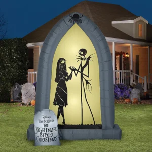 Blow Up Inflatable Nightmare Before Christmas Jack & Sally Arch Outdoor Yard Decoration<Oriental Trading Fashion