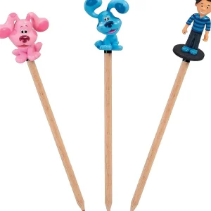 Oriental Trading Character Toys*Blues Clues Pencil Toppers 12Pk Josh Tickety Tock Paprika Magenta Pail Pmi International