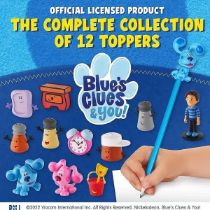 Oriental Trading Character Toys*Blues Clues Pencil Toppers 12Pk Josh Tickety Tock Paprika Magenta Pail Pmi International