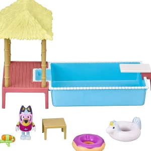 Oriental Trading Character Toys*Bluey Pool Playset And Figure 2.5-3 Inch Articulated Figure And Accessories