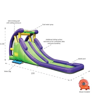 Bounceland Double Water Slide With Splash Pool<Oriental Trading Best