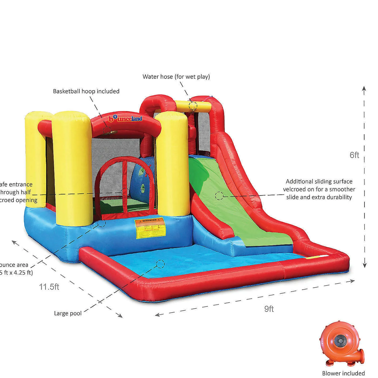 bounceland_jump__splash_a_2.webp Bounceland Jump & Splash Adventure Bounce House With Slide<Oriental Trading Best