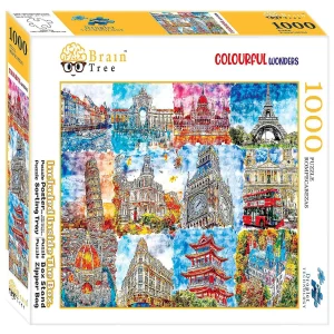 Oriental Trading Puzzles*Brain Tree-Colorful Wonders 1000 Piece Puzzle For Adults 27.5"Lx19.5"W