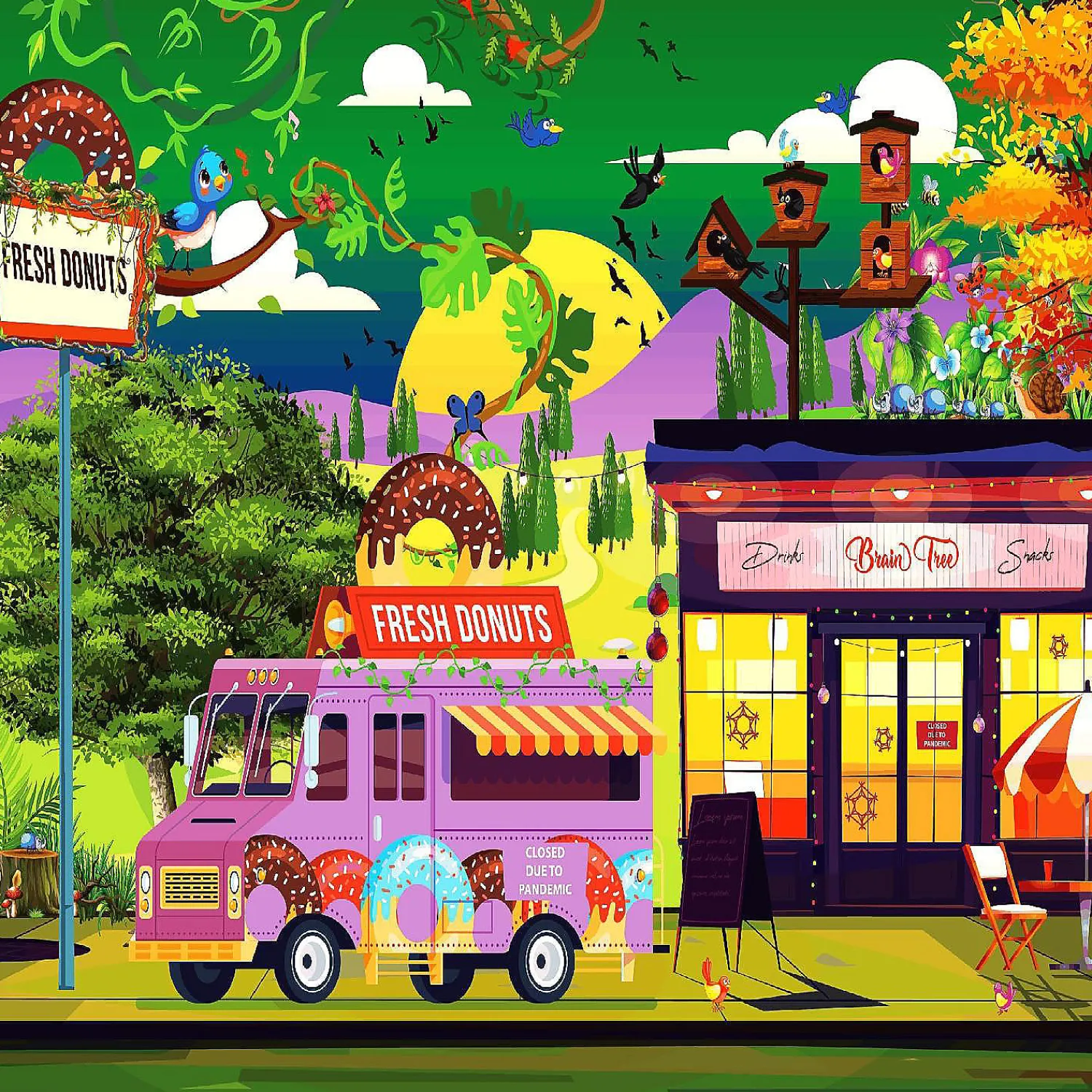 brain_treelockdown__piece_0.webp Oriental Trading Puzzles*Brain Tree-Lockdown 500 Piece Jigsaw Puzzles For Adults19.5"Lx14.5"W