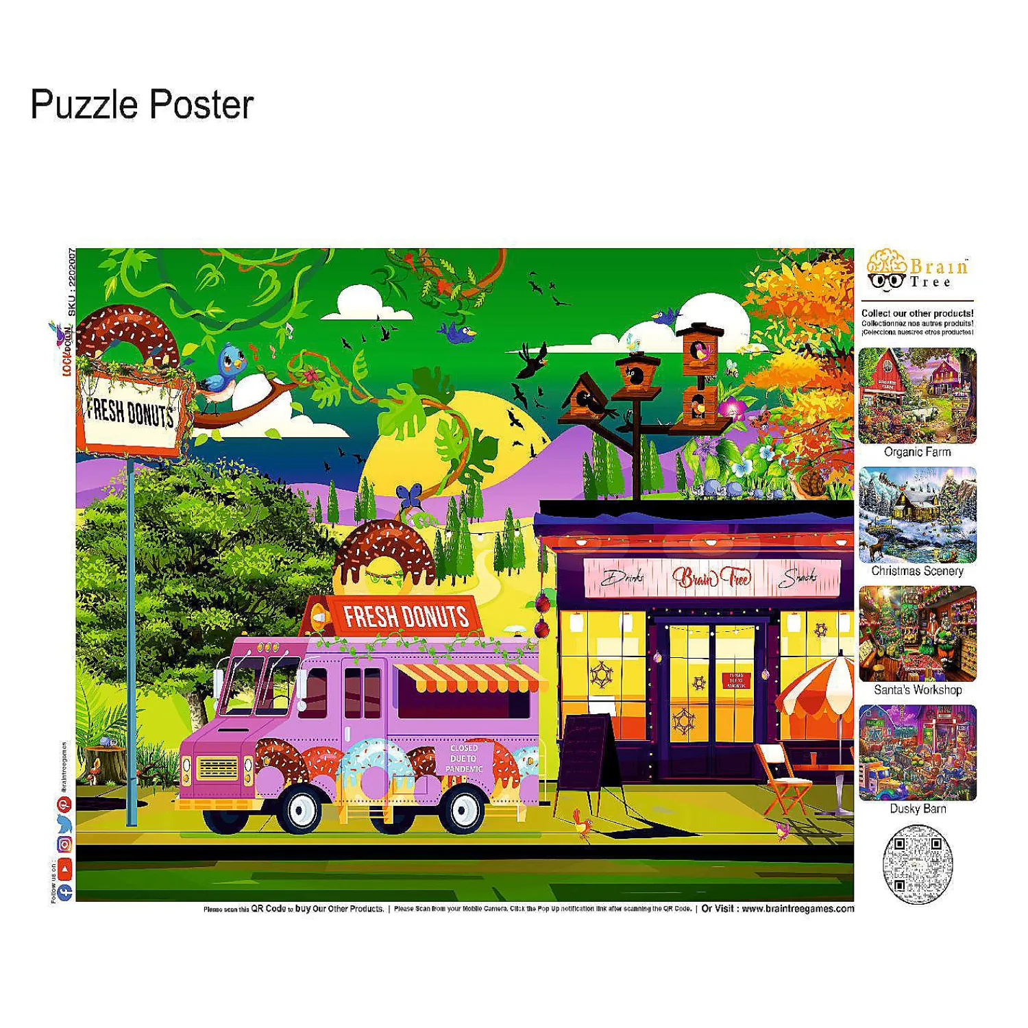 brain_treelockdown__piece_2.webp Oriental Trading Puzzles*Brain Tree-Lockdown 500 Piece Jigsaw Puzzles For Adults19.5"Lx14.5"W