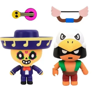 Oriental Trading Character Toys*Brawl Stars Bo & Poco Guitar Bow Line Friends Fighter Brawler Figure Set Pmi International
