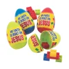 3" Built On Jesus Color Brick-Filled Plastic Easter Eggs - 12 Pc.<Oriental Trading Sale