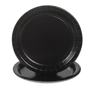 Bulk 75 Ct. Black Velvet Paper Dinner Plates<Oriental Trading Discount