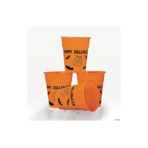 Bulk 50 Ct. Happy Halloween Pumpkin & Bats Plastic Cups<Oriental Trading Store