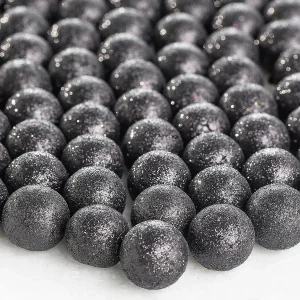 Bulk 120 Pc. Black Glitter Ball Vase Filler<Oriental Trading New