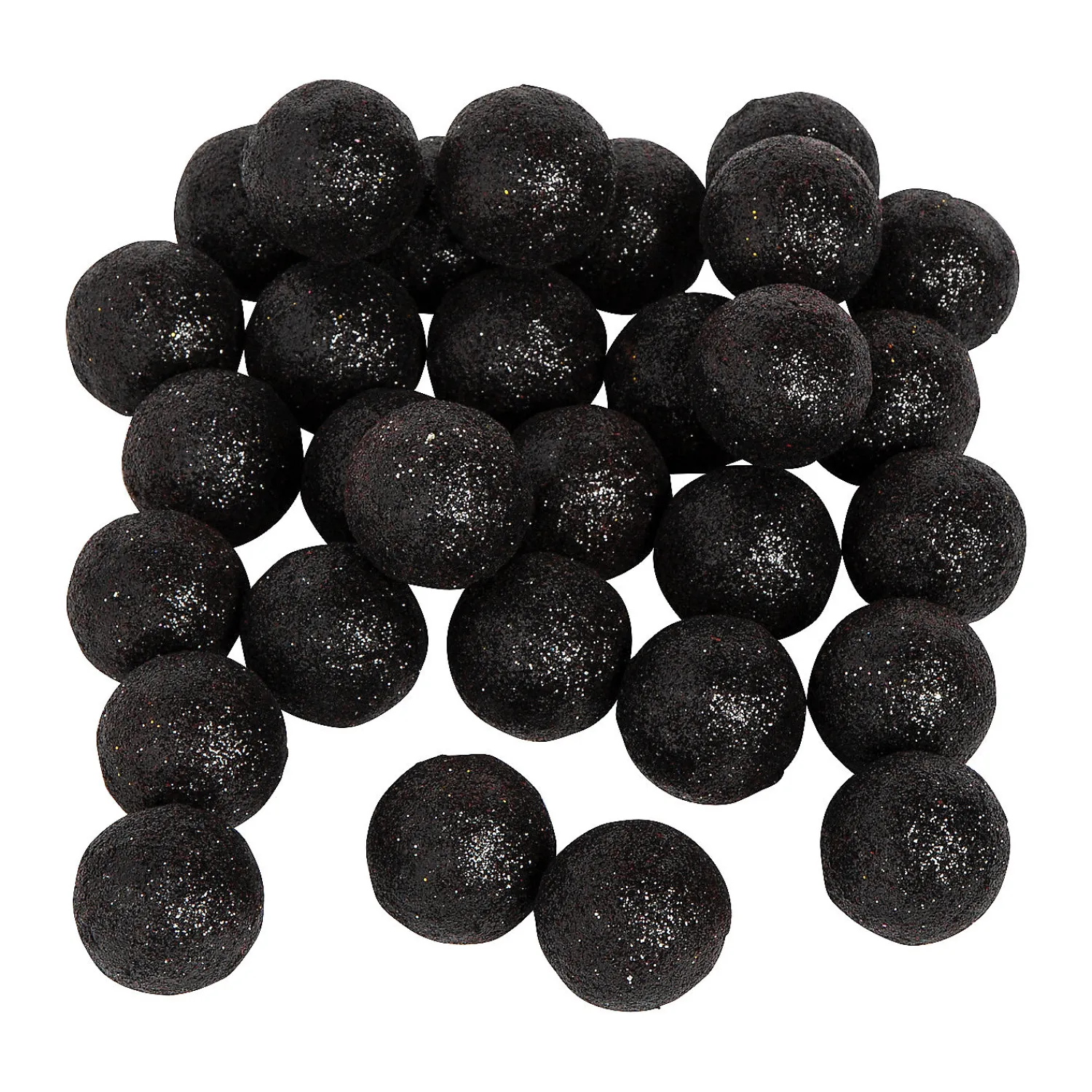 bulk__pc_black_glitter_ba_1.webp Bulk 120 Pc. Black Glitter Ball Vase Filler<Oriental Trading New