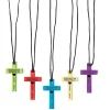 Oriental Trading Necklaces*Bulk 48 Pc. Bright Cross Necklaces