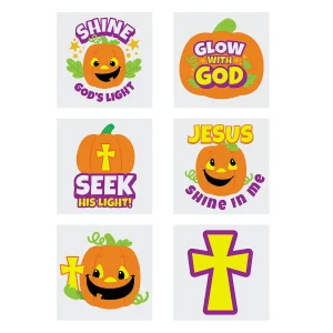 Oriental Trading Temporary Tattoos*Bulk 72 Pc. Christian Pumpkin Temporary Tattoos
