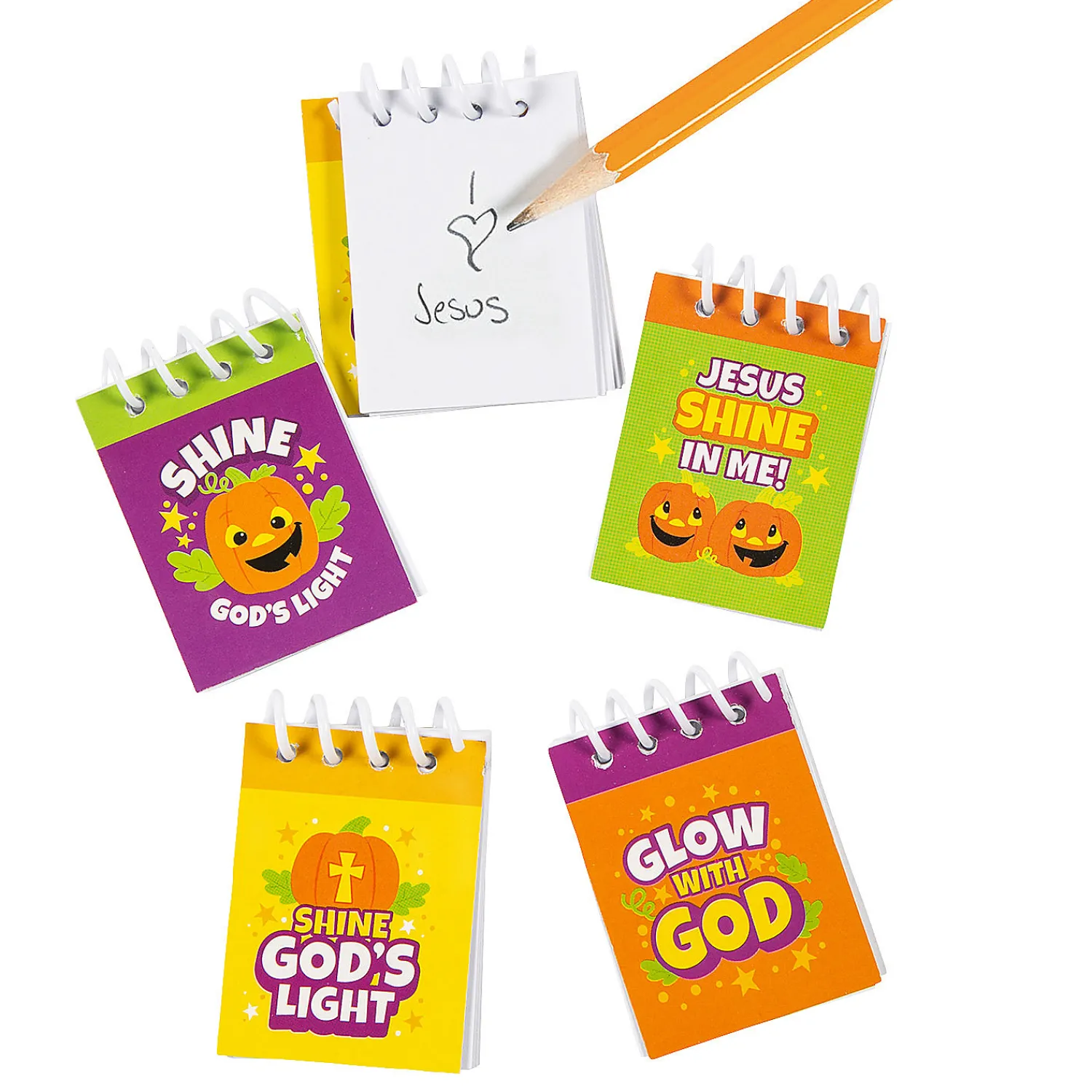 bulk__pc_christian_pumpki_0-4.webp Bulk 48 Pc. Christian Pumpkin Mini Spiral Notepads<Oriental Trading Cheap