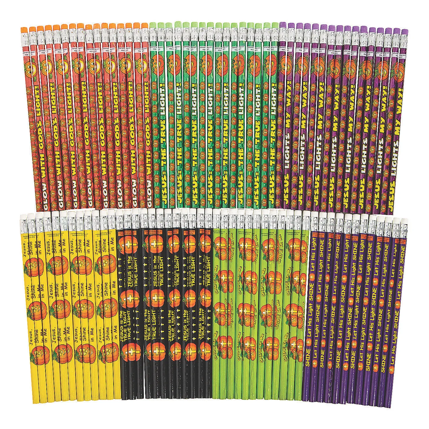 bulk__pc_christian_pumpki_0-6.webp Bulk 96 Pc. Christian Pumpkin Pencil Assortment<Oriental Trading Store