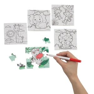 Oriental Trading Puzzles*Bulk 50 Pc. Color Your Own Animal Puzzles