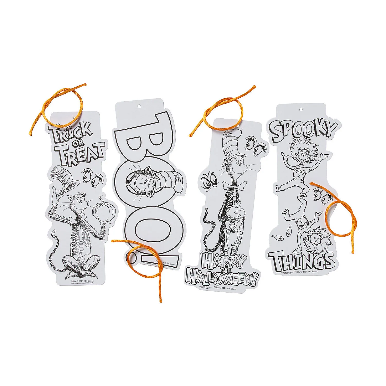Bulk 48 Pc. Color Your Own Dr. Seuss™ The Cat In The Hat™ Halloween Bookmarks<Oriental Trading Best Sale