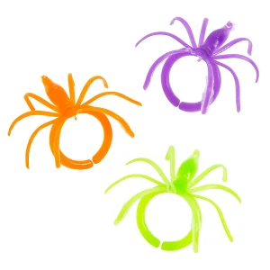 Bulk 144 Pc. Colorful Halloween Spider Rings<Oriental Trading Discount