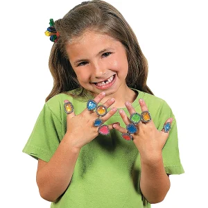 Oriental Trading Rings*Bulk 72 Pc. Colorful Rhinestone Rings