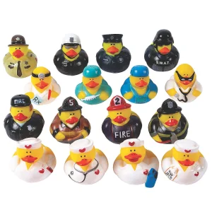 Oriental Trading Rubber Duckies*Bulk 48 Pc. Community Helper Rubber Ducks Assortment