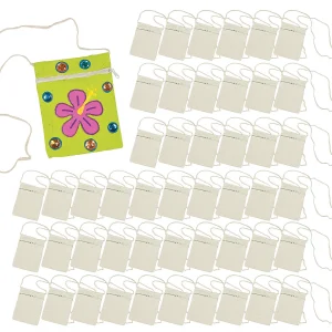 Bulk 48 Pc. Diy Canvas Zipper Purses<Oriental Trading Clearance